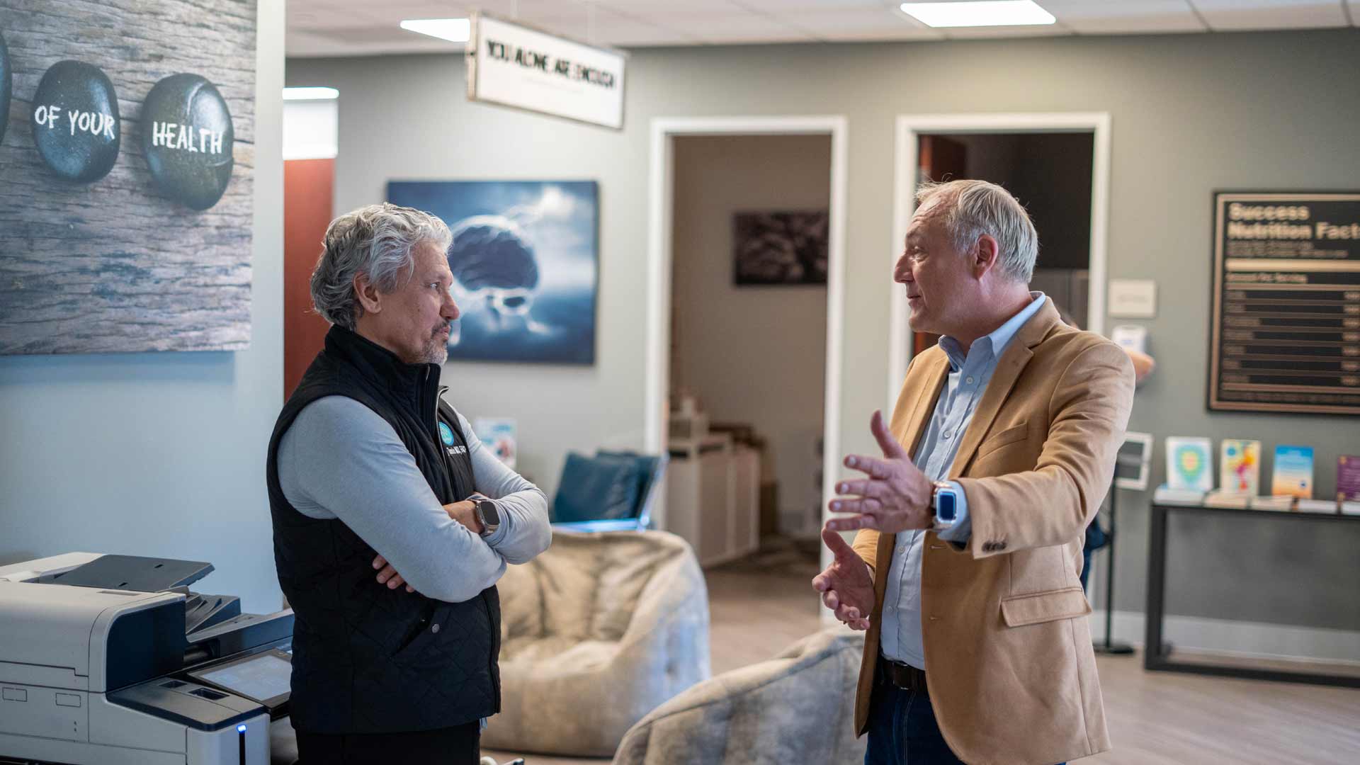 Craig Tanio in conversation at Rezilir Health in Hollywood, Florida